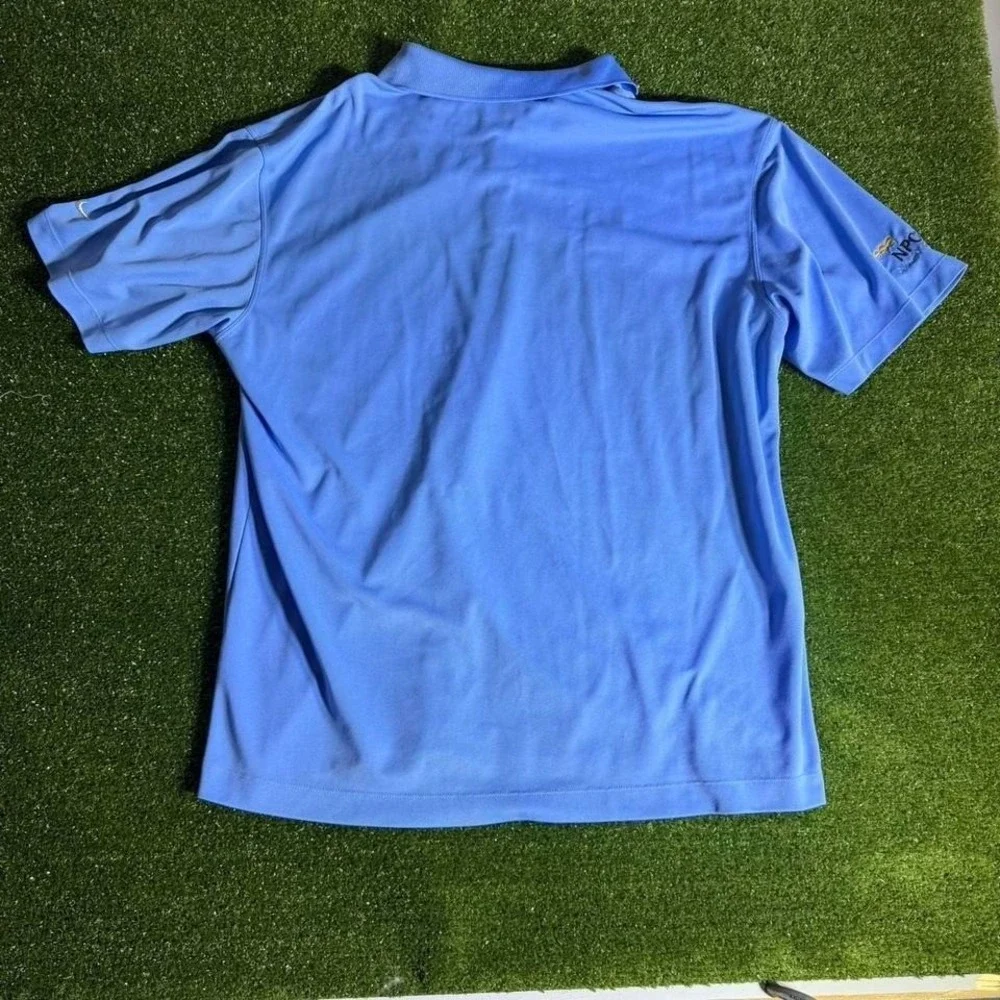 Nike Golf Dri-Fit Polo Blue Men's XL Athletic Golf Shirt Embroidered Logo